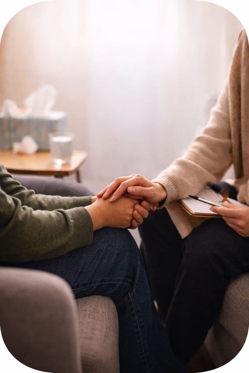 Consultório acolhedor com ambiente tranquilo para terapia